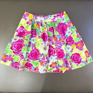 Tulle Vibrant Floral Skater Skirt - Size Medium
